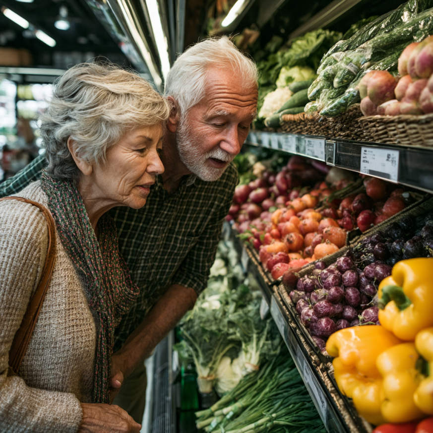 Grafic demonstrând beneficiile nutriției la seniori